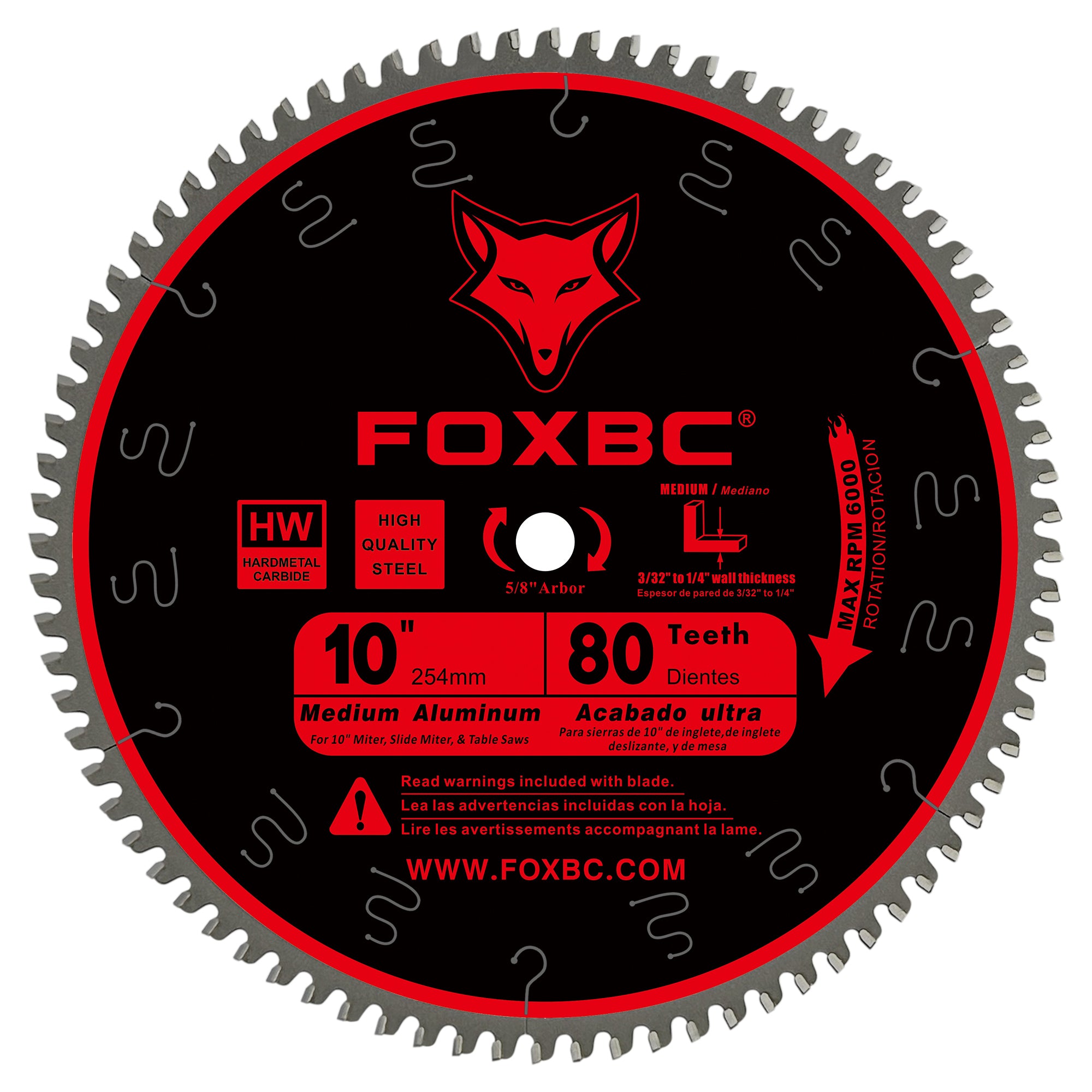 10 in. x 80-Teeth Non-Ferrous / Plastic Cutting Saw Blade 10 in. x 80-Teeth Non-Ferrous / Plastic Cutting Saw Blade
