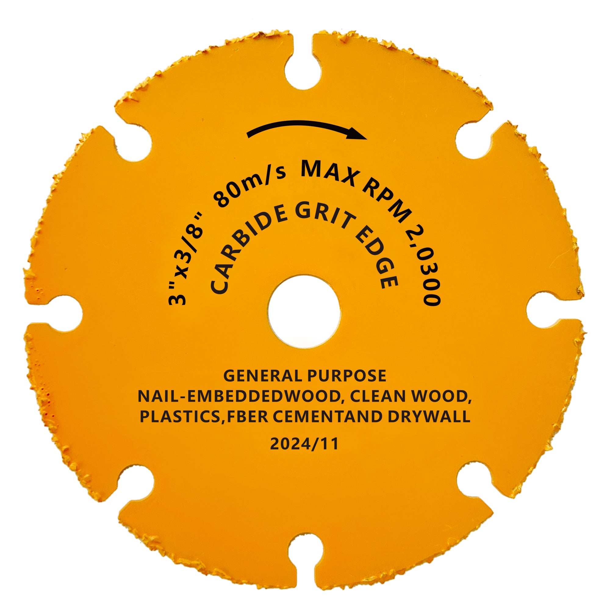 FOXBC 3 Inch Cut Off Wheels, Carbide Grit Cut-Off Disc for woods, plastics, fiber cement or drywall - 3 Pack