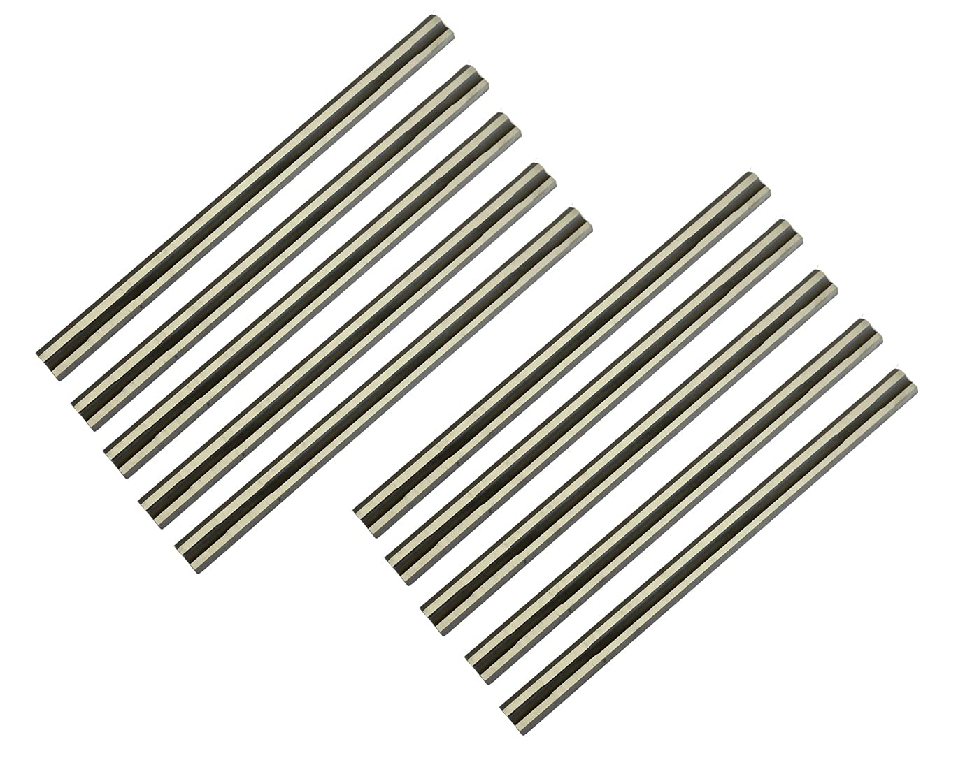 FOXBC 3-1/4 Inch Industrial Carbide Hand Planer Blades for Craftsman CMEW300, Milwaukee M18, Makita, DeWalt, Bosch, Wen, Ryobi and Most 3-1/4 Planer (10 Pack)