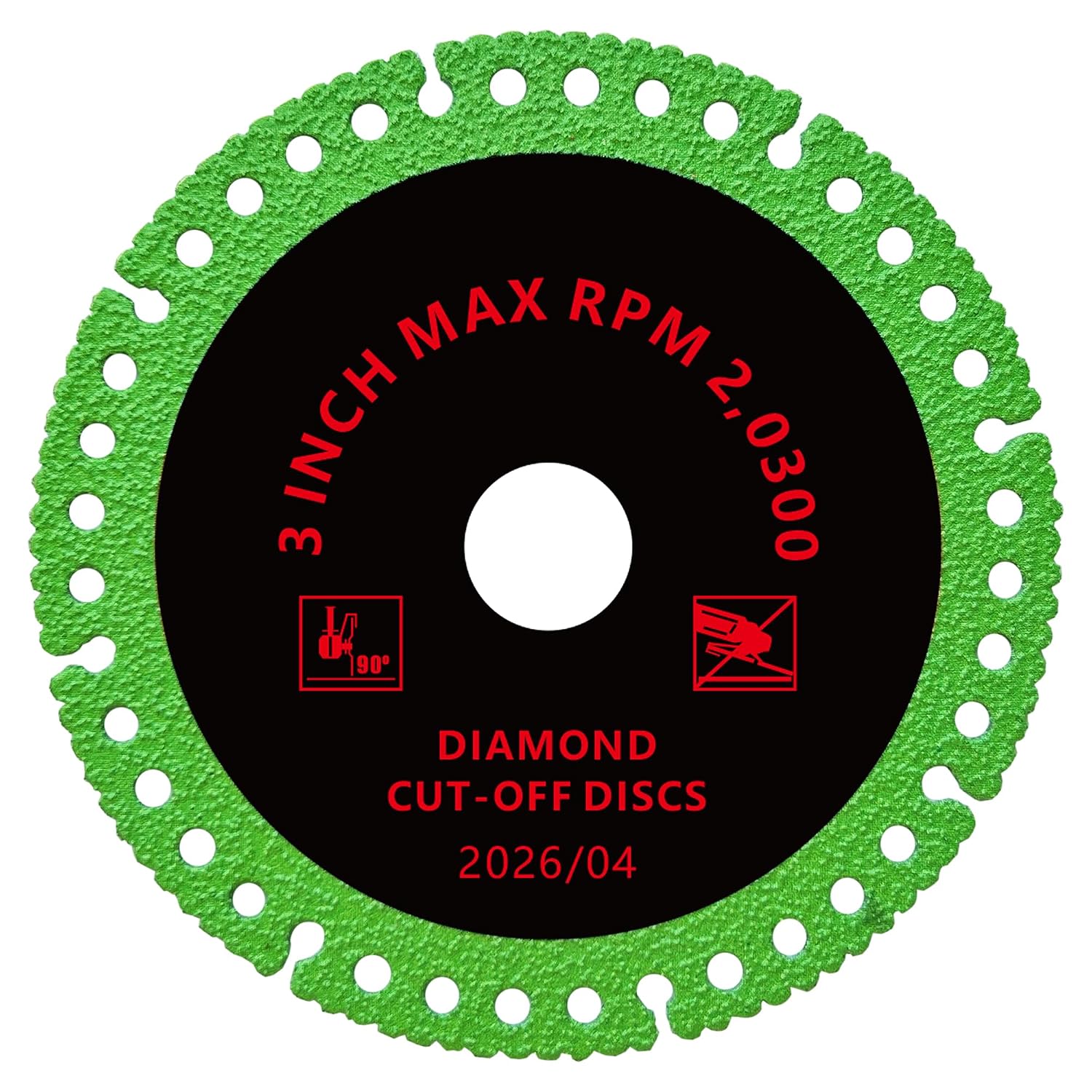 FOXBC 3 Inch Diamond Cut-Off Wheel Disc, Multi-Material Saw Blades - 3 Pack