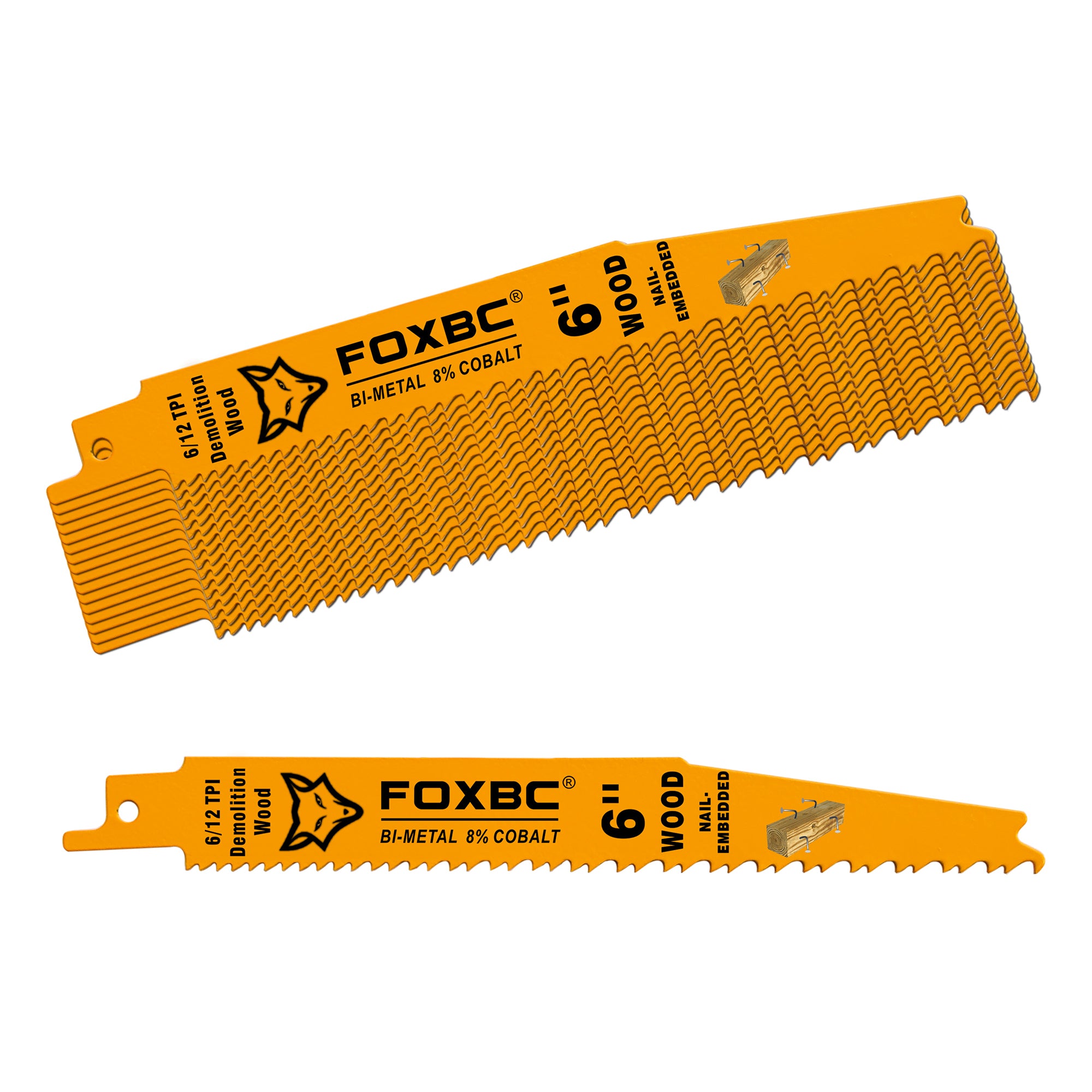 FOXBC 6 Inch 6/12 TPI Demolition Wood Reciprocating Saw