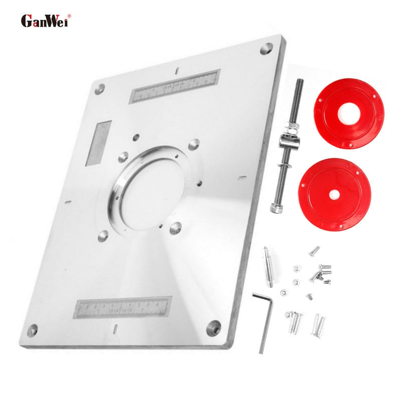 Router Wood Milling Trimming Machine Flip Plate Guide Table Router Table Insert Plate for Woodworking Work Bench